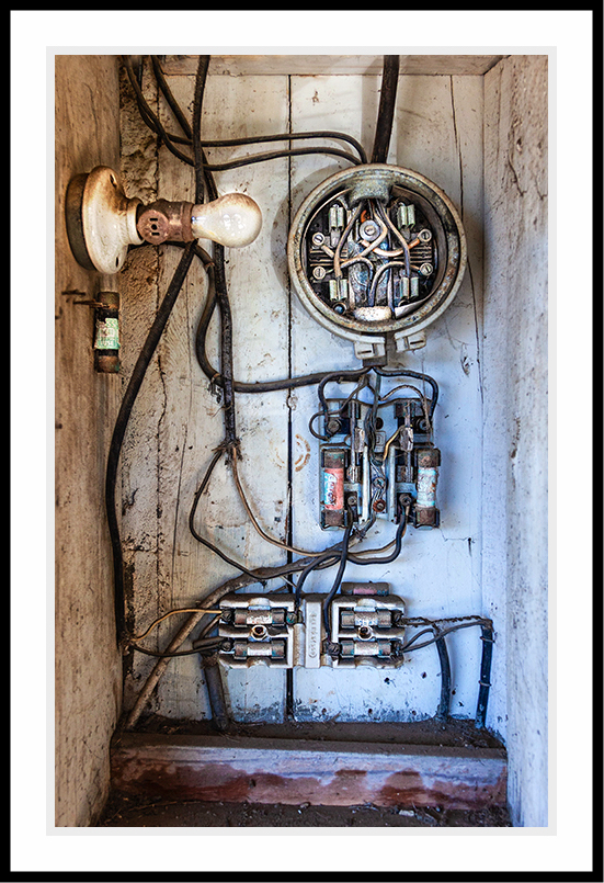 An old fuse box.
